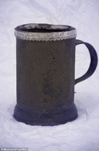 A souvenir tankard from the frost fair of 1683